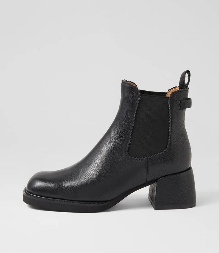 Aine Dj Black Black Sole Tumble Leather Black Black Sole