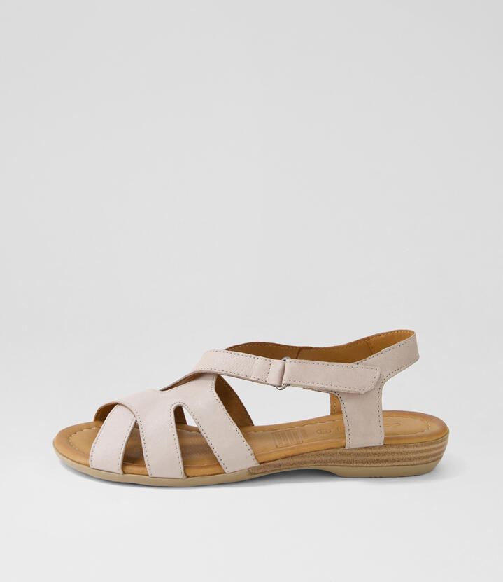 Albaha Light Grey Leather Sandals