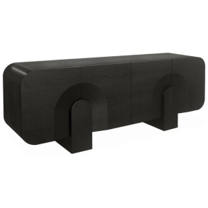 Alisha 2.1m Buffet Unit - Textured Espresso Black by Interior Secrets - AfterPay Available