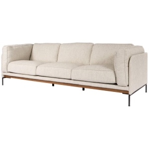 Allerdale 3.5 Seater Fabric Sofa, Cobblestone Grey