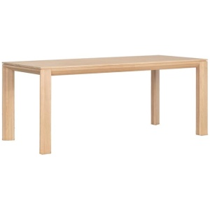 Amaya Bevel Edge 180cm Oak Dining Table, Natural