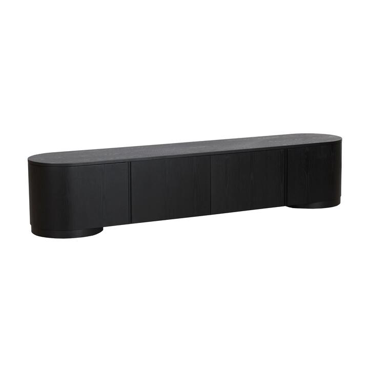 Anja 2.2m TV Entertainment Unit - Full Black by Interior Secrets - AfterPay Available