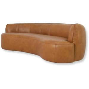 Arcova 3 Seater Sofa - Amber Tan Leather by Interior Secrets - AfterPay Available