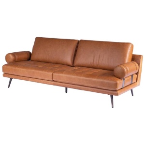 Arklow 3 Seater Leather Sofa, Natrual Tan