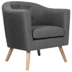 Artiss Adora Armchair Tub Chair Single Accent Sofa Lounge Fabric Grey