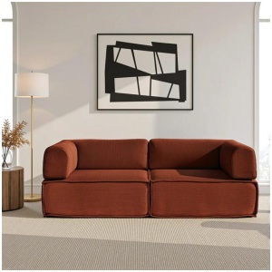 Artiss Convertible Folding Sofa Bed Orange