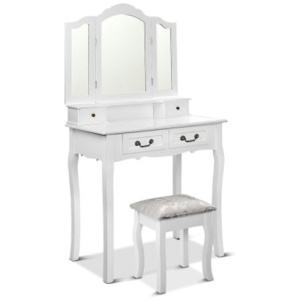 Artiss Dressing Table with Mirror - White