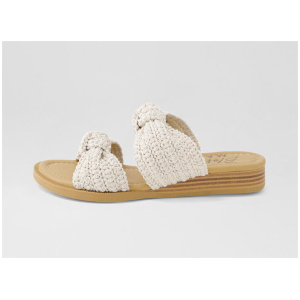 Ashland Off White Fabric Slides