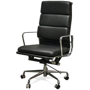 Ashton High Back Office Chair - Black Leather by Interior Secrets - AfterPay Available