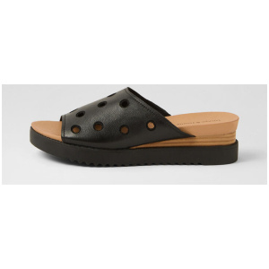 Augusts Black Leather Sandals