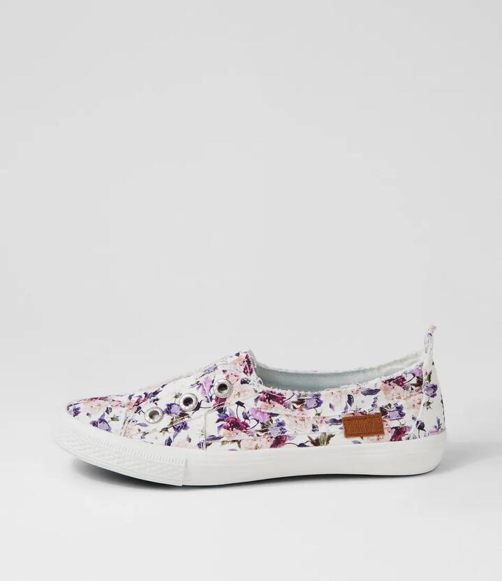 Aussie Off White Boho Canvas Sneakers