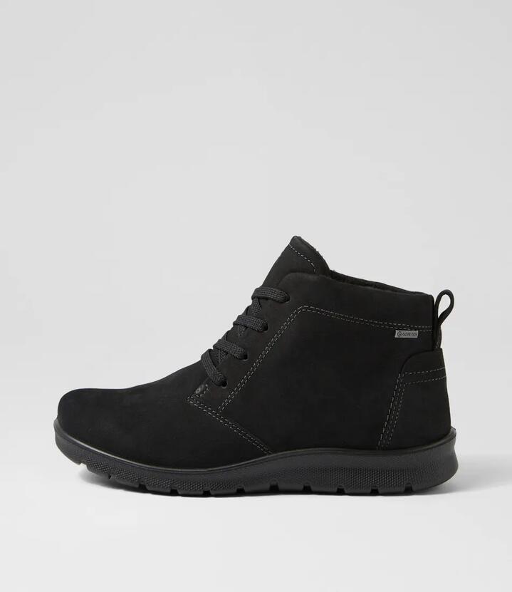 Babett Boot Black Fuego Nubuck Lace Up Boots
