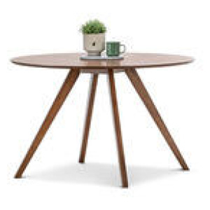 Baltimore 4 Seater Round Dining Table Brown