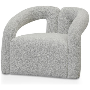 Barta Armchair - Charcoal White Boucle by Interior Secrets - AfterPay Available