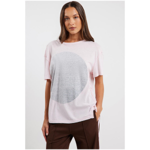 Bassike Rvrsd Boyfriend Dot T-Shirt Powder Pink/Steel Blue