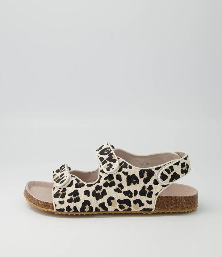 Bec Sandal Ginger Leopard Canvas Sandals