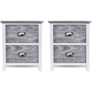 Bedside Cabinet / Telephone Stand With 2 Drawers