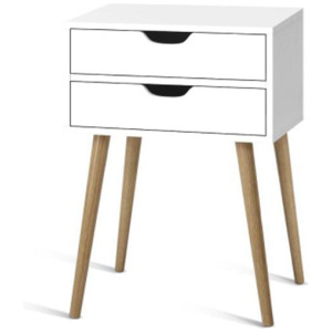 Bedside Tables Drawers Side Nightstand White Storage Cabinet Wood