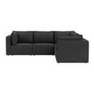 Belmore 5 Seater Modular Corner Sofa Black