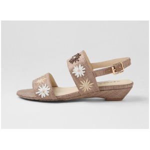 Betthi Taupe Multi Synthetic Raffia Sandals
