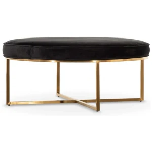 Bianka 100cmx46cm Ottoman - Black Velvet by Interior Secrets - AfterPay Available