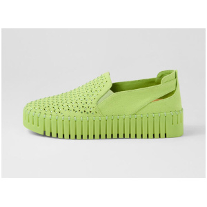 Bidella Lime Fabric Jewels Sneakers