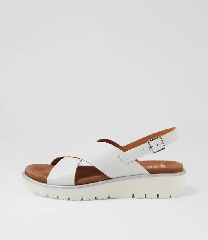 Bilbao 16 White Leather Sandals