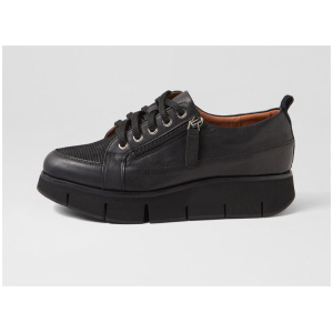 Bindi Black Lizard Leather Sneakers