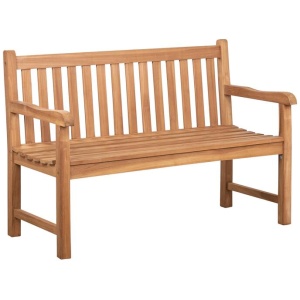 Binta 130cm Teak Bench, Natural Sanded