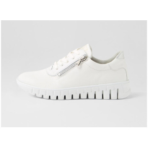 Birdy Weiss Silber Leather Sneakers