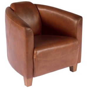 Bistro Leather Armchair, Vintage Whiskey