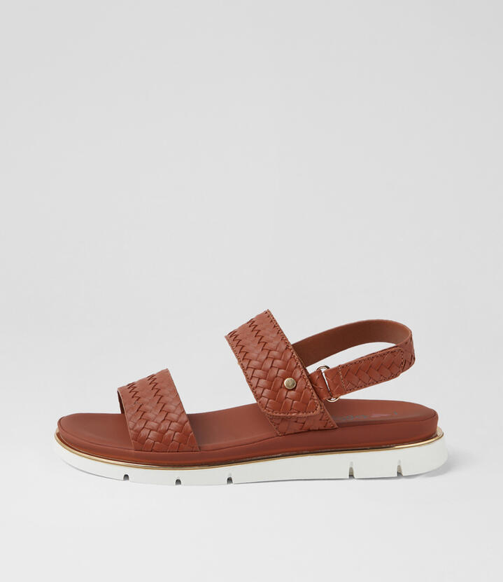 Bizzkit Dark Tan Weave Sandals