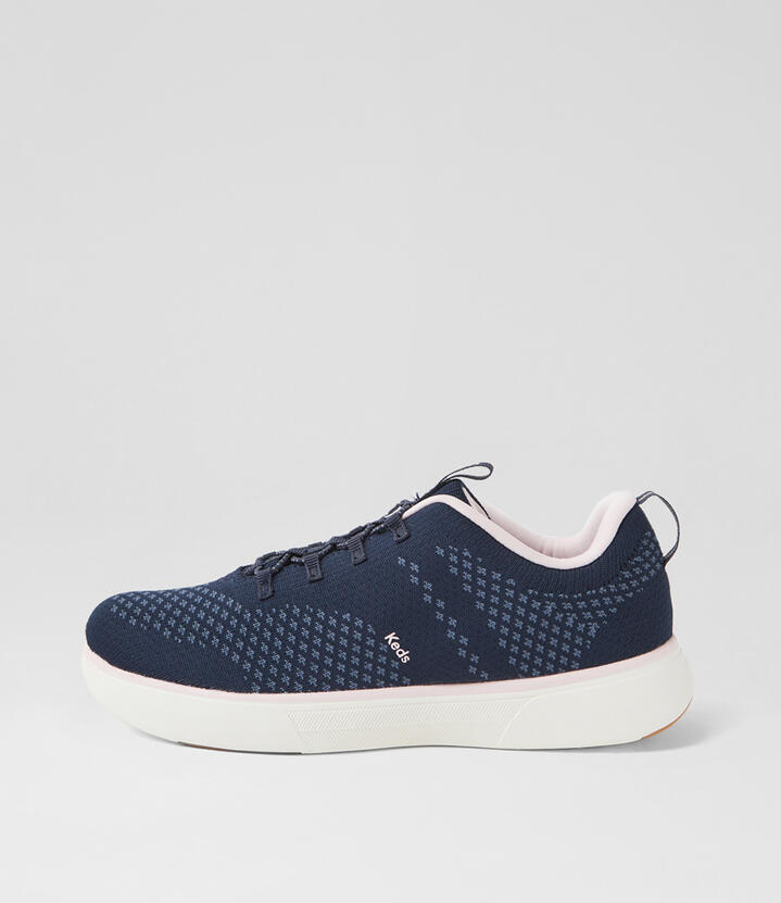 Blisswalk Alt Navy Pink Fabric Sneakers
