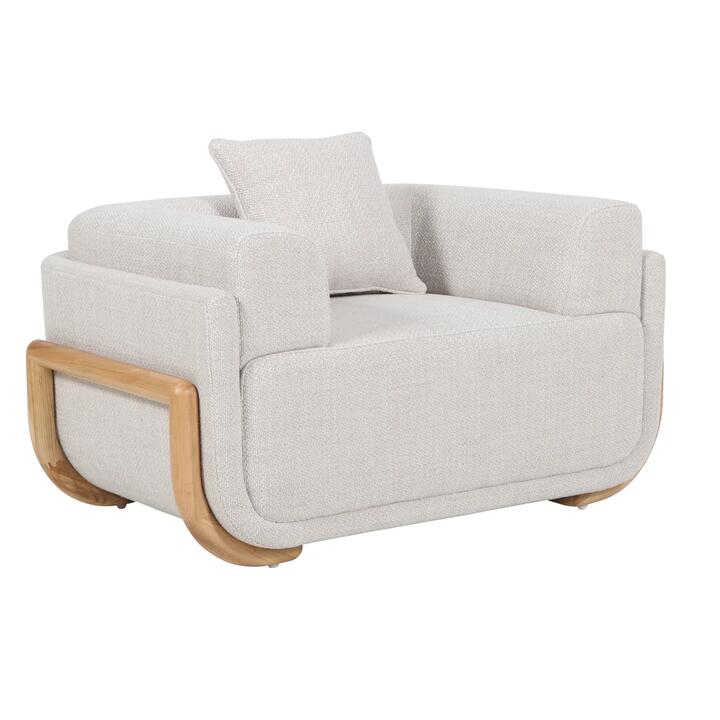 Block Armchair - Beige Linen by Interior Secrets - AfterPay Available