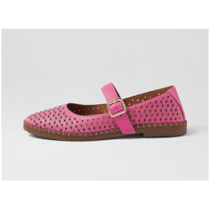 Boney Fuschia Leather Flat Shoes