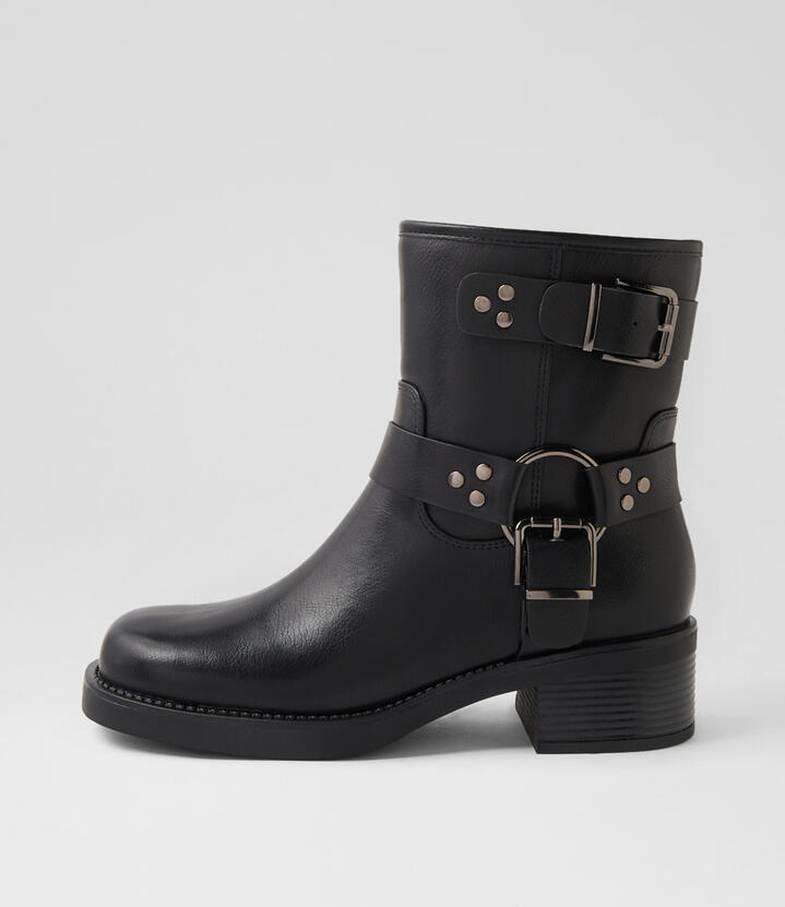 Bossol Black Ankle Boots