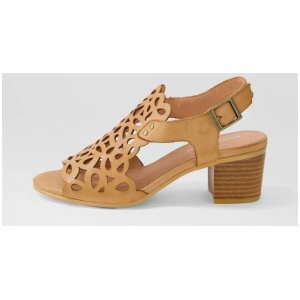 Britae Dark Tan Leather Sandals