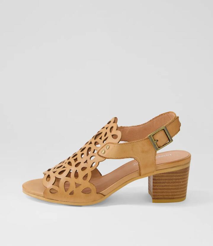 Britae Dark Tan Leather Sandals