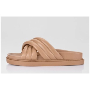 Britney Dark Camel Slides