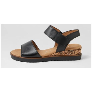 Briva Schwarz Leather Sandals