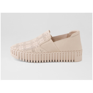 Brontey Nude Leather Flat Shoes