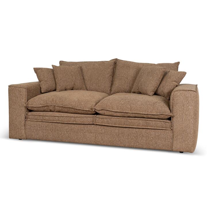 Bucha 2 Seater Fabric Sofa - Almond Brown by Interior Secrets - AfterPay Available