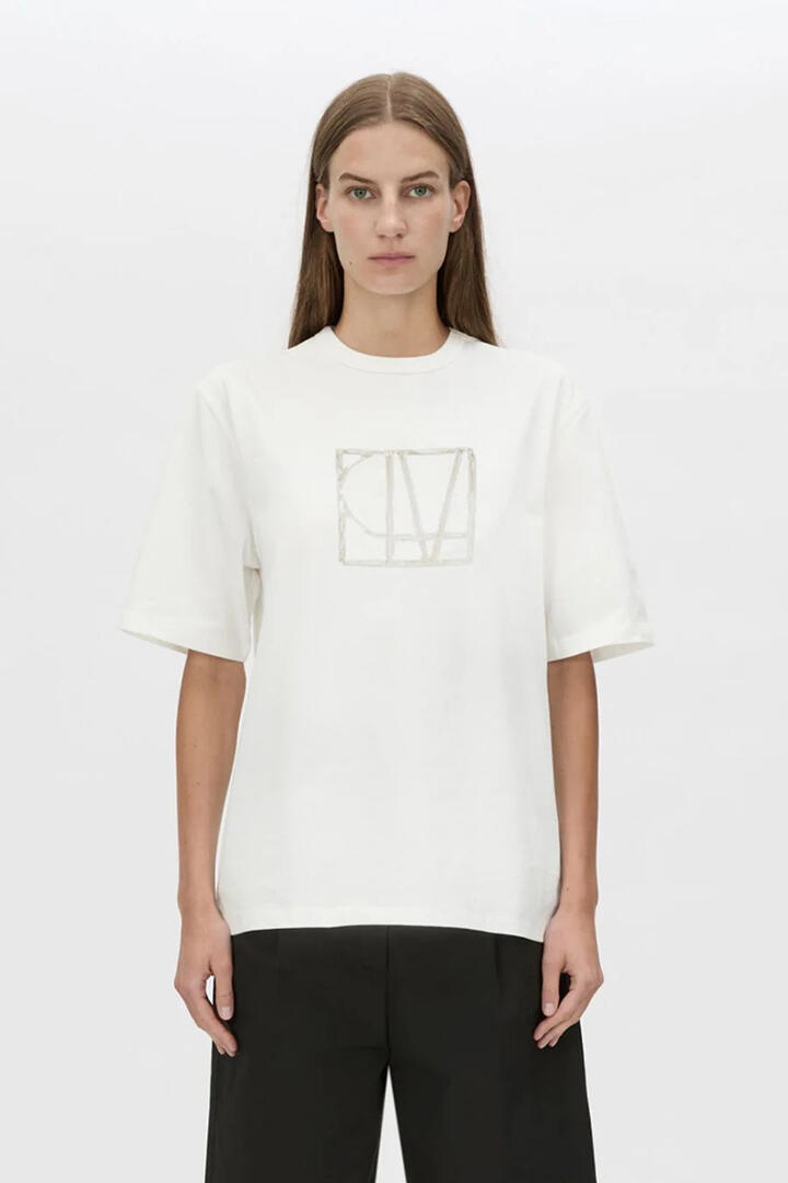 Camilla And Marc Patina Monogram Tee Soft White