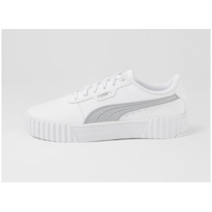 Carina 3 Aqua Metallics W White Silver Leather Sneakers