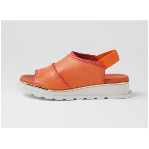Carlenet Orange Fuchsia Leather Sandals