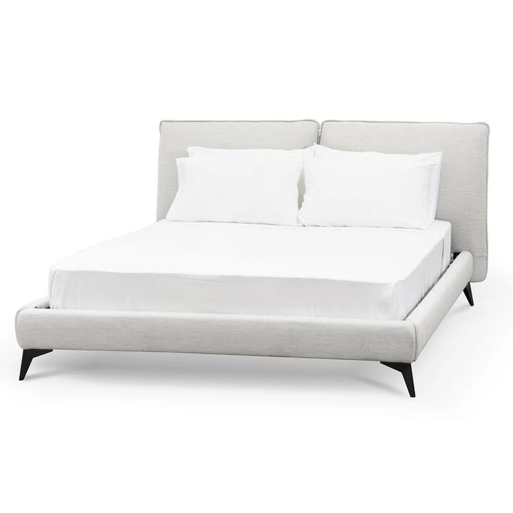 Celeste Fabric King Bed - Pearl Grey by Interior Secrets - AfterPay Available