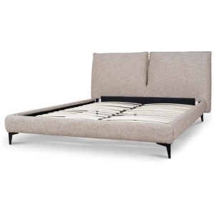 Celeste Fabric Queen Bed Frame - Stonish Beige by Interior Secrets - AfterPay Available