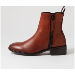Celi Brandy Leather Ankle Boots