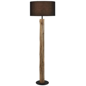 Chad Floor Lamp, Wood, Black