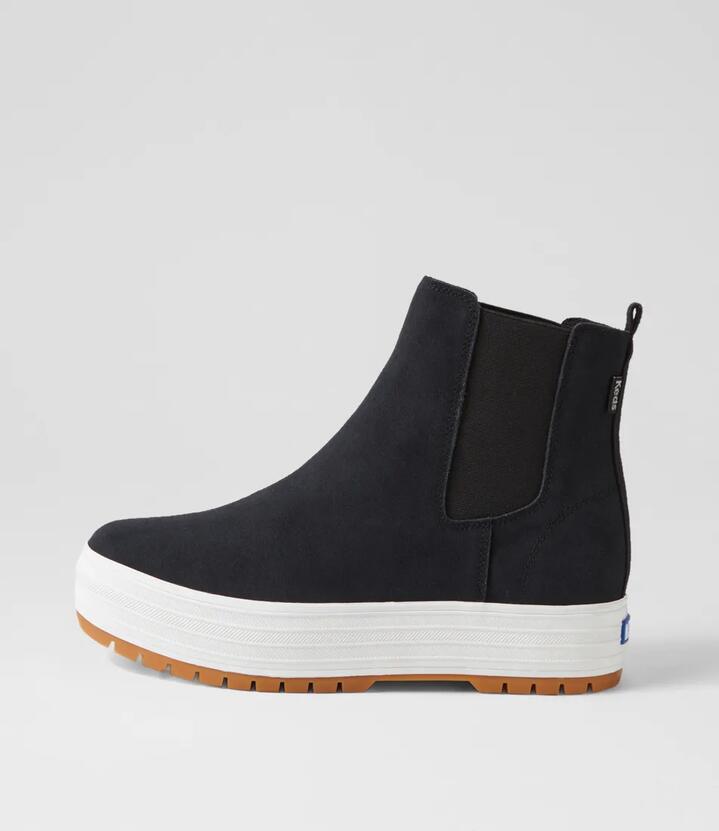 Chelsea Lug Black Suede Boots